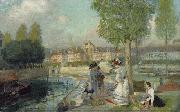Rupert Bunny A Provincial Town in France oil painting on canvas